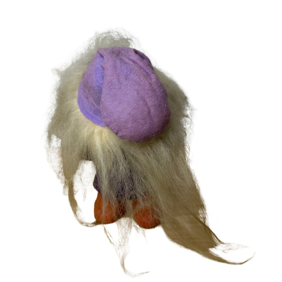 Vintage 1980 DAM Troll Doll Denmark 24-4 Marked Collectible White Hair Outfit 8" - Picture 4 of 9